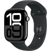 Aanbieding Apple Watch Series 10 4G 46mm Zwart Sportband S/M