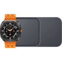 Aanbieding Samsung Galaxy Watch Ultra 4G Grijs/Oranje 47mm + Duo Draadloze Oplader
