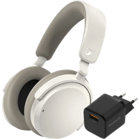 Aanbieding Sennheiser Accentum Wireless Wit + BlueBuilt Quick Charge Oplader Usb A Poort 18W Zwart