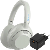 Aanbieding Sony ULT Wear Wit + BlueBuilt Quick Charge Oplader met Usb A Poort 18W Zwart