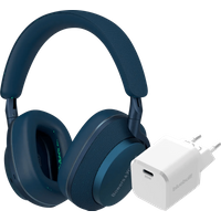 Aanbieding Bowers & Wilkins Px7 S2e Blauw + BlueBuilt Power Delivery Oplader met Usb C Poort 20W Wit
